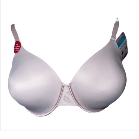 New Vanity Fair Bra Underwire Radiant T-Shirt Bra Smooth Pastel Powder Pink 42D - Picture 1 of 16